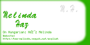 melinda haz business card